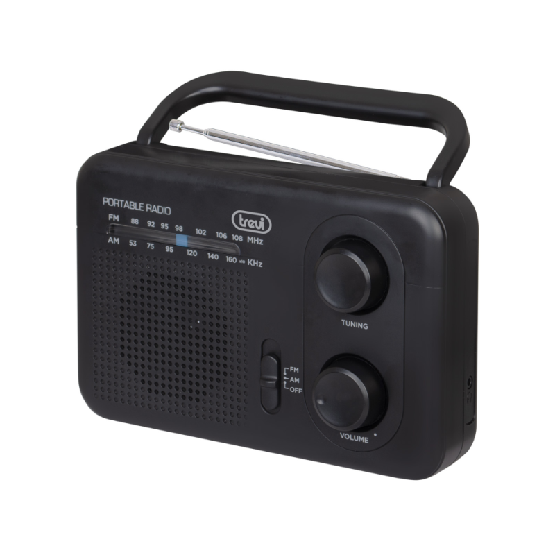 RADIO TREVI RA 7F64 PORTABLE AM-FM RADIO BLACK RADIO TREVI RA 7F64 PORTABLE AM-FM RADIO BLACK