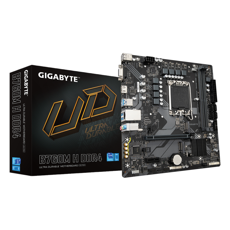 PLACA BASE GIGABYTE B760M H 1700 MATX 2XDDR4 PLACA BASE GIGABYTE B760M H 1700 MATX 2XDDR4