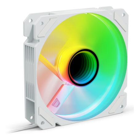 VENTILADOR CAJA SHARKOON MIRROR PWM RGB REVERSE BLANCO