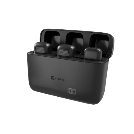 MICROFONO PARA SMARTPHONE NATEC HOPPER LAVALIER WIRELESS USB-C 2 MICROFONOS