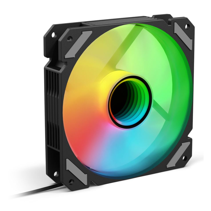 VENTILADOR CAJA SHARKOON MIRROR PWM RGB NEGRO VENTILADOR CAJA SHARKOON MIRROR PWM RGB NEGRO