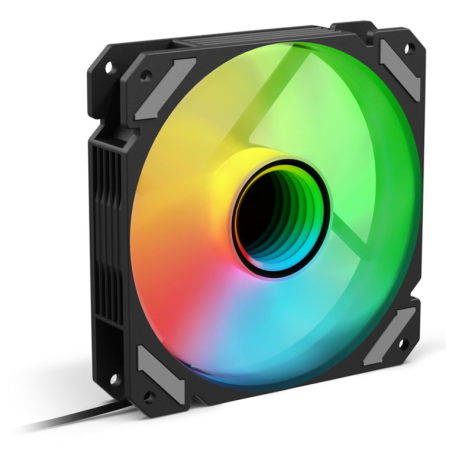 VENTILADOR CAJA SHARKOON MIRROR PWM RGB NEGRO