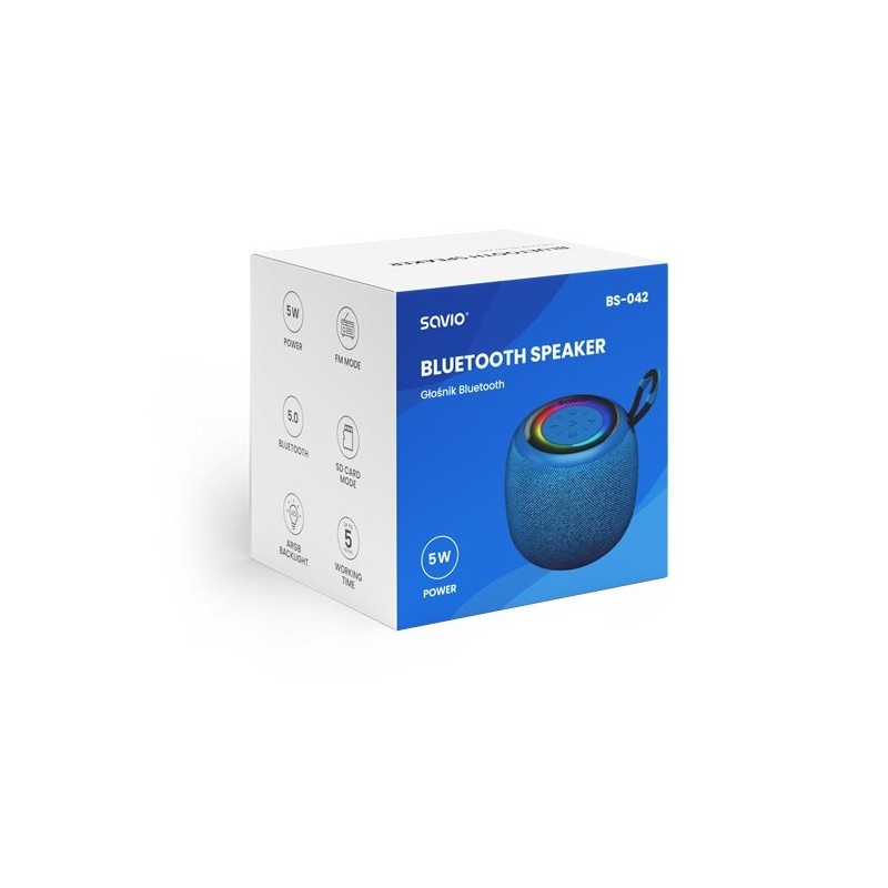 ALTAVOZ BLUETOOTH 5-0 5W NEGRO SAVIO BS-042 ALTAVOZ BLUETOOTH 5-0 5W NEGRO SAVIO BS-042