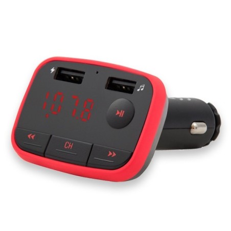 TRANSMISOR FM COCHE CON CARGADOR 2-4A SAVIO TR-10