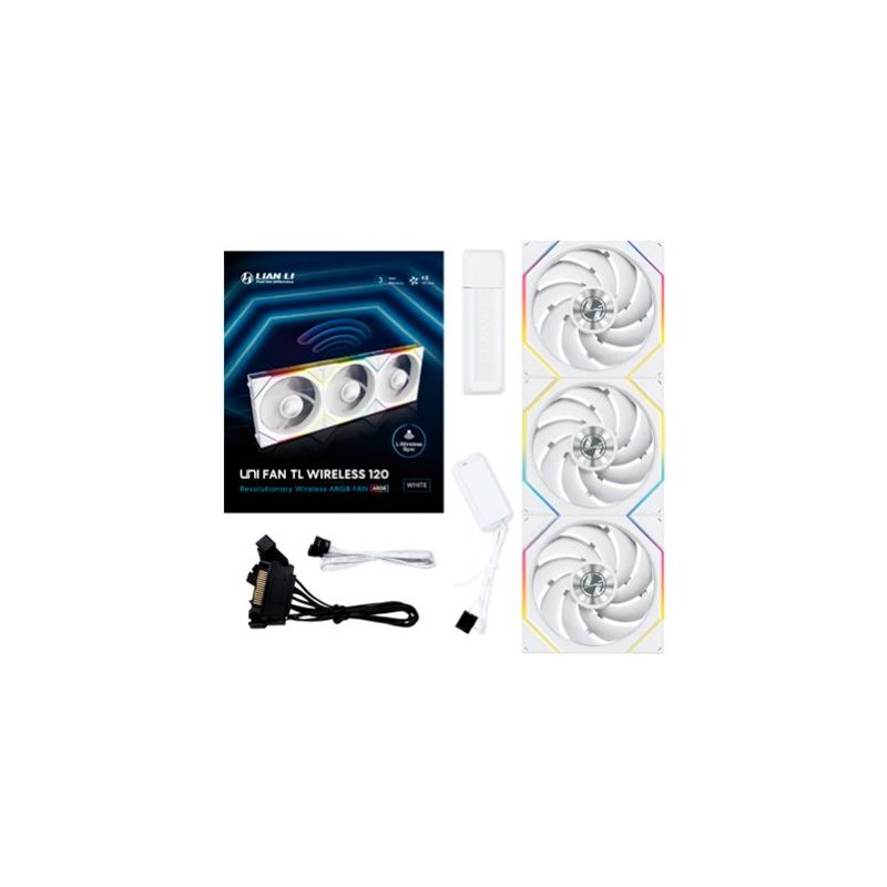 VENTILADOR 120X120 LIAN LI UNIFAN TL120 WIRELESS WHITE 3 VENTILADOR 120X120 LIAN LI UNIFAN TL120 WIRELESS WHITE 3