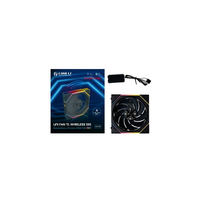 VENTILADOR 120X120 LIAN LI UNIFAN TL120 WIRELESS BLACK R VENTILADOR 120X120 LIAN LI UNIFAN TL120 WIRELESS BLACK R