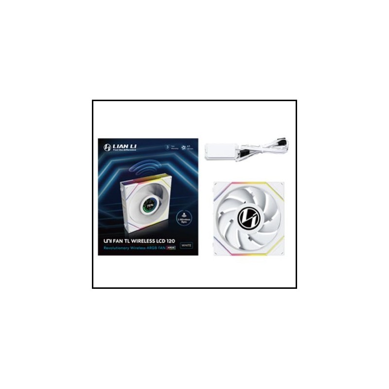 VENTILADOR 120X120 LIAN LI UNIFAN TL-LCD WIRELESS WHITE VENTILADOR 120X120 LIAN LI UNIFAN TL-LCD WIRELESS WHITE