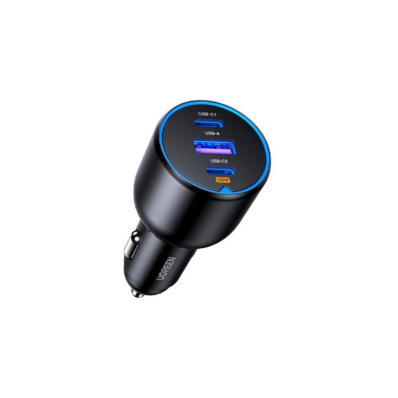 CARGADOR COCHE UGREEN 130W 2XUSB-C PD+USB-A CARGADOR COCHE UGREEN 130W 2XUSB-C PD+USB-A
