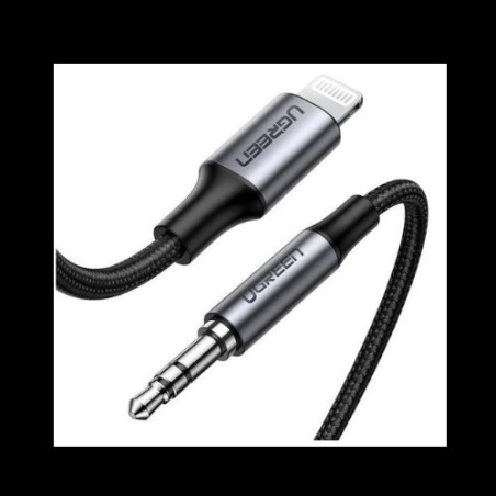 CABLE UGREEN LIGHTNING A 3-5MM MALE ADAPTER 1M