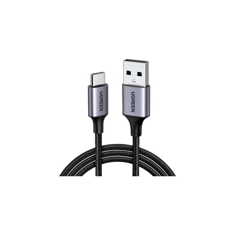 CABLE UGREEN USB-A A USB-C ALUMINUM BRAID 1M BLACK