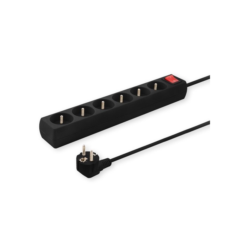 REGLETA DE 5 ENCHUFES 1-5M NEGRO SAVIO LZ-01 REGLETA DE 5 ENCHUFES 1-5M NEGRO SAVIO LZ-01