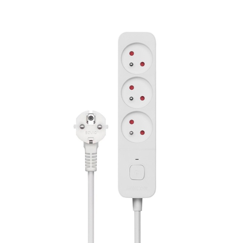 REGLETA DE 3 ENCHUFES 1-5M BLANCO SAVIO LZ-07 REGLETA DE 3 ENCHUFES 1-5M BLANCO SAVIO LZ-07