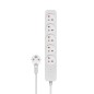 REGLETA DE 5 ENCHUFES 3M BLANCO SAVIO LZ-09 REGLETA DE 5 ENCHUFES 3M BLANCO SAVIO LZ-09