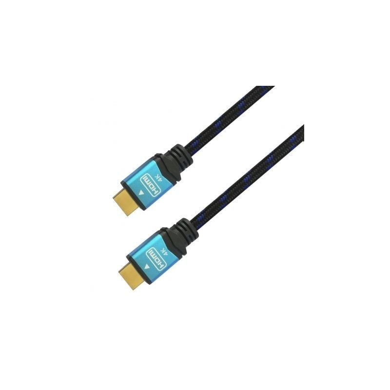Cable HDMI 2-0 4K Aisens A120-0355- HDMI Macho - HDMI Macho- Hasta 10W- 2250Mbps- 50cm- Negro y Azul Cable HDMI 2-0 4K Aisens A120-0355- HDMI Macho - HDMI Macho- Hasta 10W- 2250Mbps- 50cm- Negro y Azul