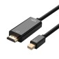 Cable Conversor Aisens A125-0361- Mini DisplayPort Macho - HDMI Macho- Hasta 5W- 2300Mbps- 2m- Negro Cable Conversor Aisens A125-0361- Mini DisplayPort Macho - HDMI Macho- Hasta 5W- 2300Mbps- 2m- Negro