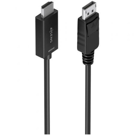 Cable Conversor Aisens A125-0892- DisplayPort Macho - HDMI 4K Macho- 1m- Negro
