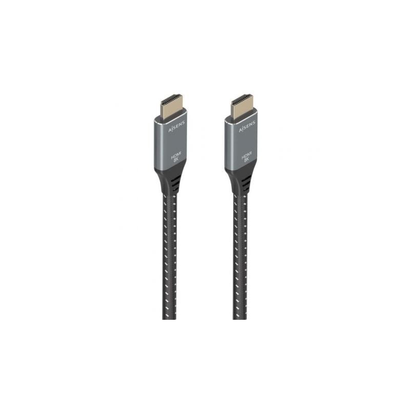 Cable HDMI 2-1 8K Aisens A150-0876- HDMI Macho - HDMI Macho- 5m- Gris y Negro Cable HDMI 2-1 8K Aisens A150-0876- HDMI Macho - HDMI Macho- 5m- Gris y Negro