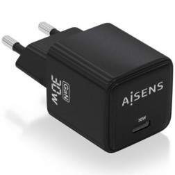 Cargador de Pared GaN Aisens ASCH-30W1P036-BK- 1xUSB Tipo-C- 30W