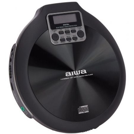 Reproductor de CD-CDR-MP3 Aiwa Walk PCD-810BK- Negra y Gris