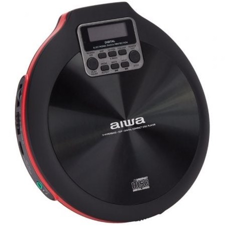 Reproductor de CD-CDR-MP3 Aiwa Walk PCD-810RD- Negra y Roja
