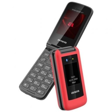 Teléfono Móvil Aiwa FP-30-2G RD para Personas Mayores- Rojo