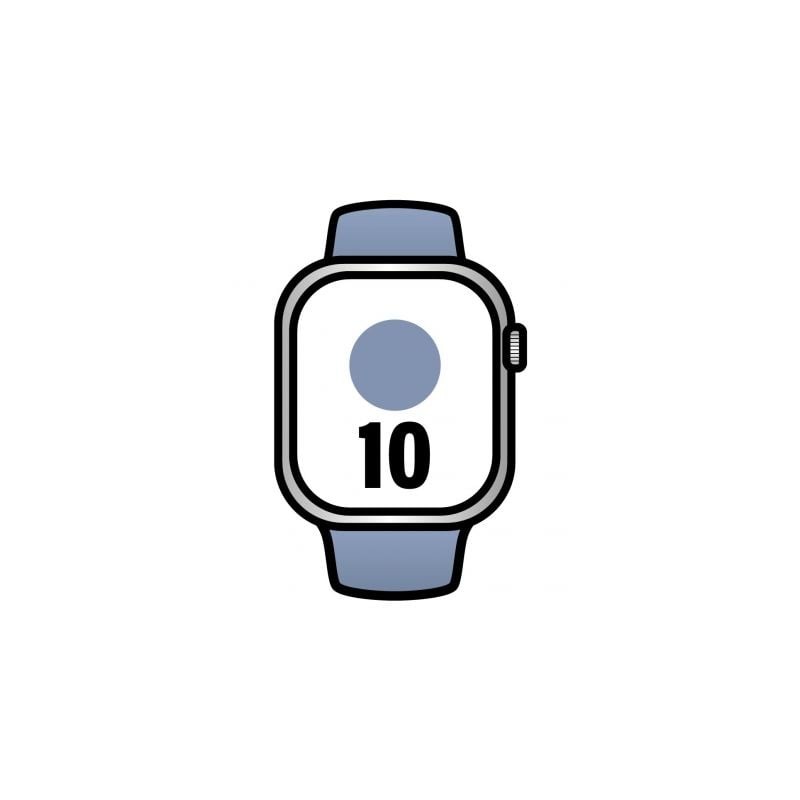 Apple Watch Series 10- GPS- 42mm- Caja de Aluminio - Correa Deportiva Azul Denim S-M Apple Watch Series 10- GPS- 42mm- Caja de Aluminio - Correa Deportiva Azul Denim S-M