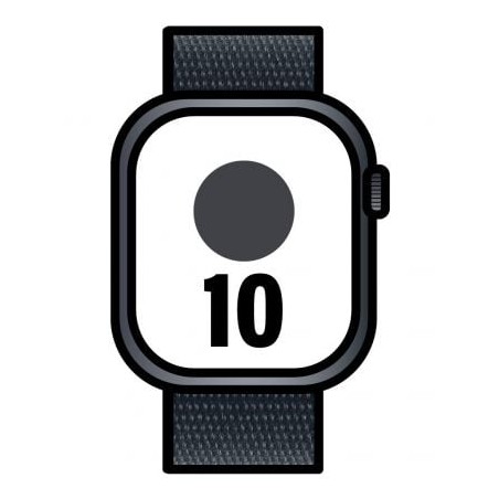Apple Watch Series 10- GPS- 46mm- Caja de Aluminio Negro Azabache - Correa Loop Deportiva Tinta