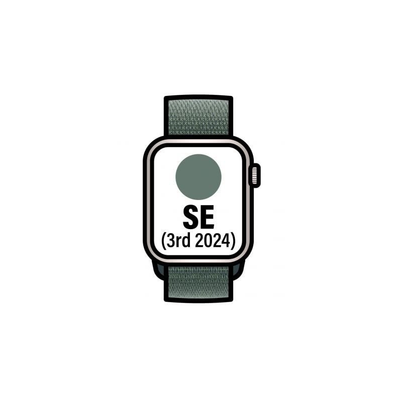 Apple Watch SE 3rd V2- GPS- 40mm- Caja de Aluminio Blanco Estrella- Correa Loop Deportiva Verde Lago Apple Watch SE 3rd V2- GPS- 40mm- Caja de Aluminio Blanco Estrella- Correa Loop Deportiva Verde Lago