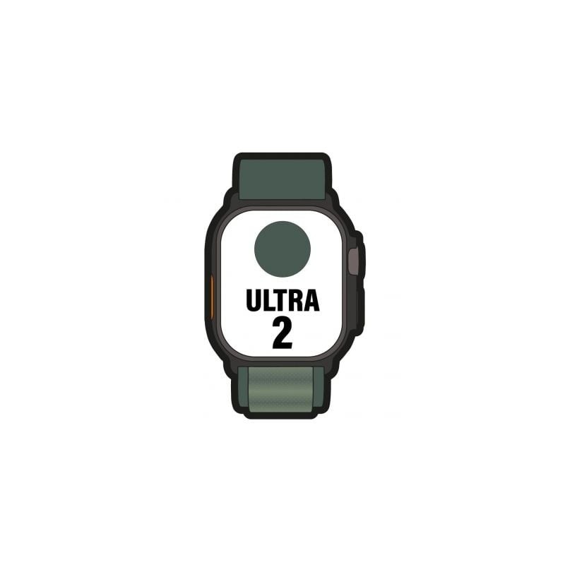 Apple Watch Ultra 2- GPS- Cellular- 49mm- Caja de Titanio Negro - Correa Loop Alpine Verde Oscuro Pequeña Apple Watch Ultra 2- GPS- Cellular- 49mm- Caja de Titanio Negro - Correa Loop Alpine Verde Oscuro Pequeña