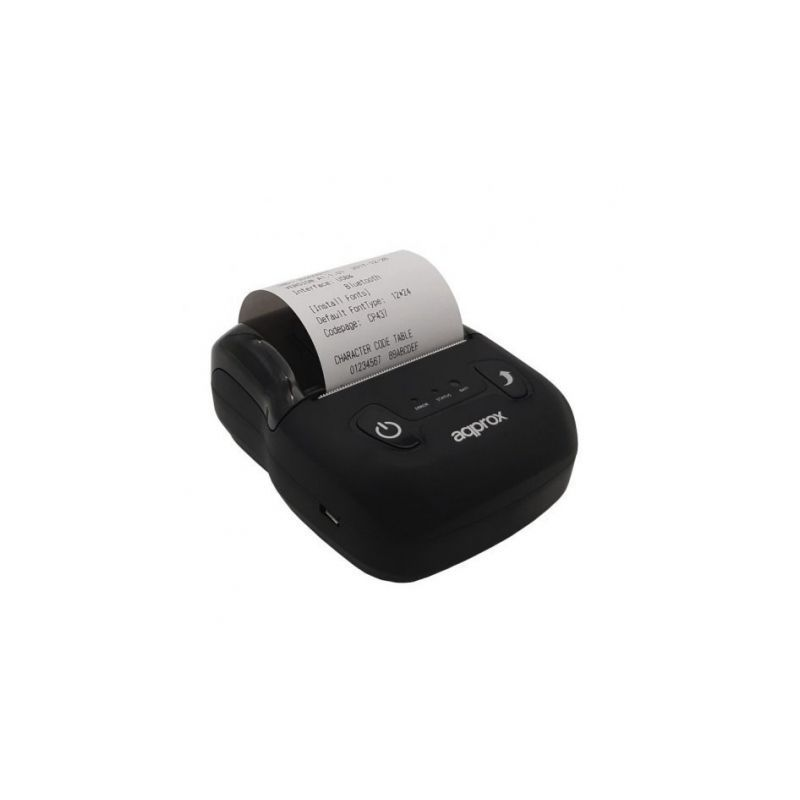 Impresora de Tickets Approx appPOS58PORTABLE+- Térmica- Ancho papel 58mm- USB-Bluetooth- Negra Impresora de Tickets Approx appPOS58PORTABLE+- Térmica- Ancho papel 58mm- USB-Bluetooth- Negra