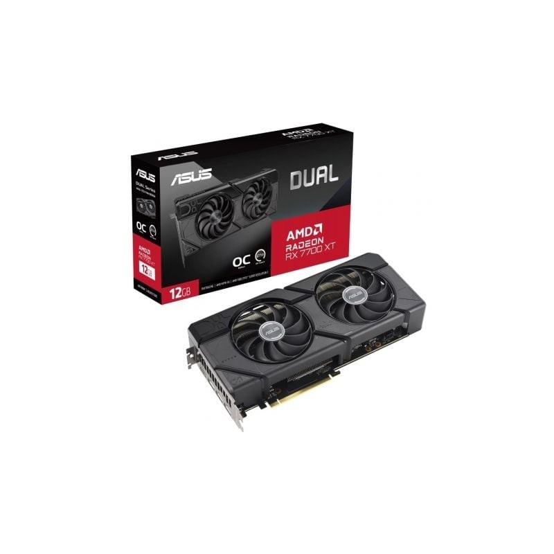 Tarjeta Gráfica Asus Dual Radeon RX 7700 XT OC- 12GB GDDR6 Tarjeta Gráfica Asus Dual Radeon RX 7700 XT OC- 12GB GDDR6
