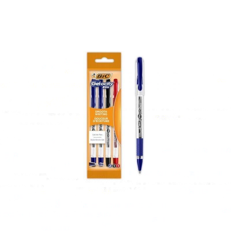 Bolígrafos de Tinta de Gel Retráctil Bic Gelocity Stic 992599- 4 unidades- Surtidos Bolígrafos de Tinta de Gel Retráctil Bic Gelocity Stic 992599- 4 unidades- Surtidos