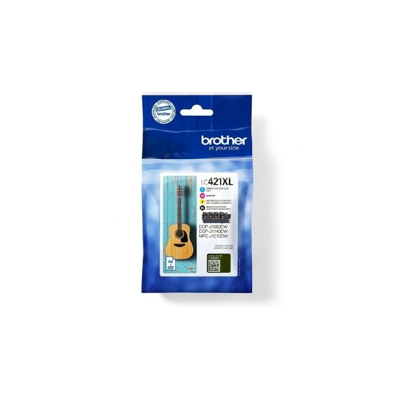 Cartucho de Tinta Original Brother LC421XL Alta Capacidad- Multipack- Cian- Magenta- Amarillo- Negro Cartucho de Tinta Original Brother LC421XL Alta Capacidad- Multipack- Cian- Magenta- Amarillo- Negro