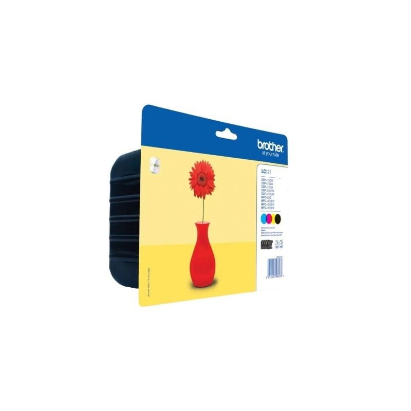 Cartucho de Tinta Original Brother LC-121VALBP Multipack- Cian- Magenta- Amarillo- Negro Cartucho de Tinta Original Brother LC-121VALBP Multipack- Cian- Magenta- Amarillo- Negro