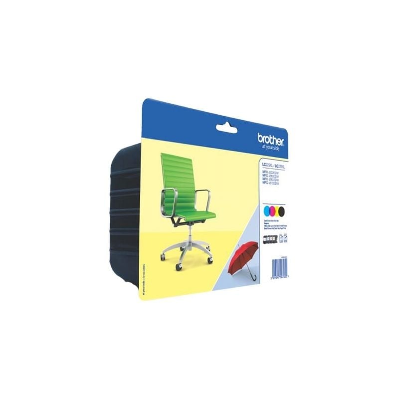 Cartucho de Tinta Original Brother LC-229- LC-225XL Alta Capacidad Multipack- Cian- Magenta- Amarillo- Negro Cartucho de Tinta Original Brother LC-229- LC-225XL Alta Capacidad Multipack- Cian- Magenta- Amarillo- Negro