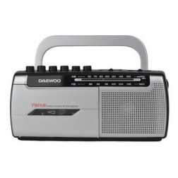 Radio Cassete Daewoo DW1107- Negra y Plateada