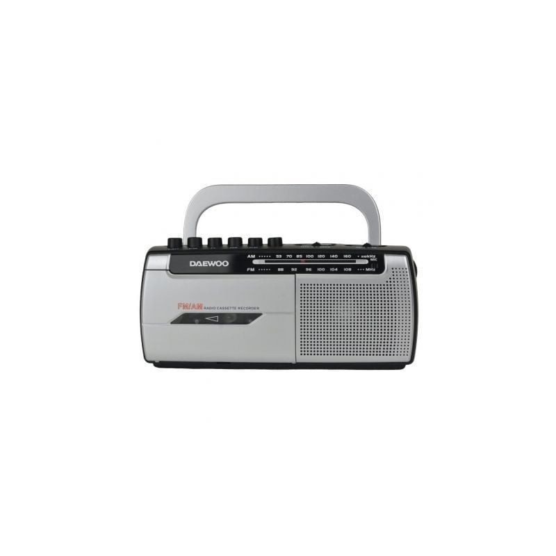 Radio Cassete Daewoo DW1107- Negra y Plateada