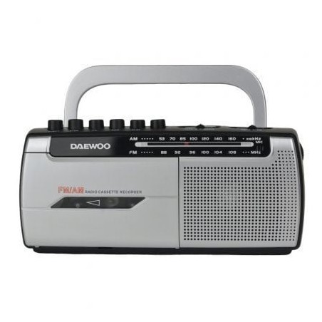 Radio Cassete Daewoo DW1107- Negra y Plateada