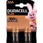 Pack de 4 Pilas AAA Duracell Plus MN2400- 1-5V- Alcalinas Pack de 4 Pilas AAA Duracell Plus MN2400- 1-5V- Alcalinas
