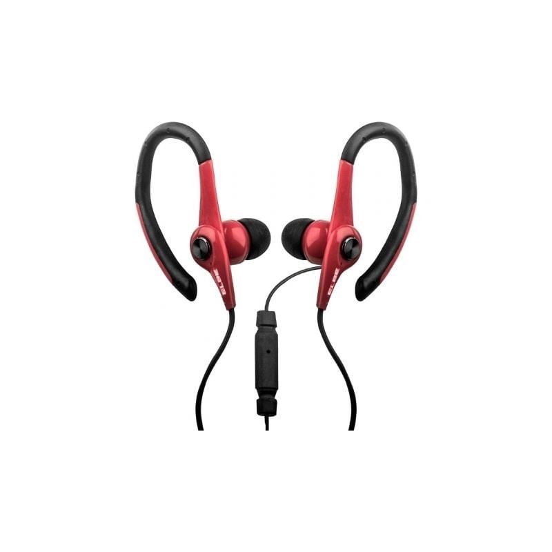 Auriculares Deportivos Elbe AU-107-MIC- con Micrófono- Jack 3-5- Rojos y Negros Auriculares Deportivos Elbe AU-107-MIC- con Micrófono- Jack 3-5- Rojos y Negros