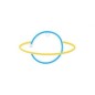 Luz Neon Forever Light Neon LED Saturn Yellow Blue- Funciona a Pilas y USB Luz Neon Forever Light Neon LED Saturn Yellow Blue- Funciona a Pilas y USB