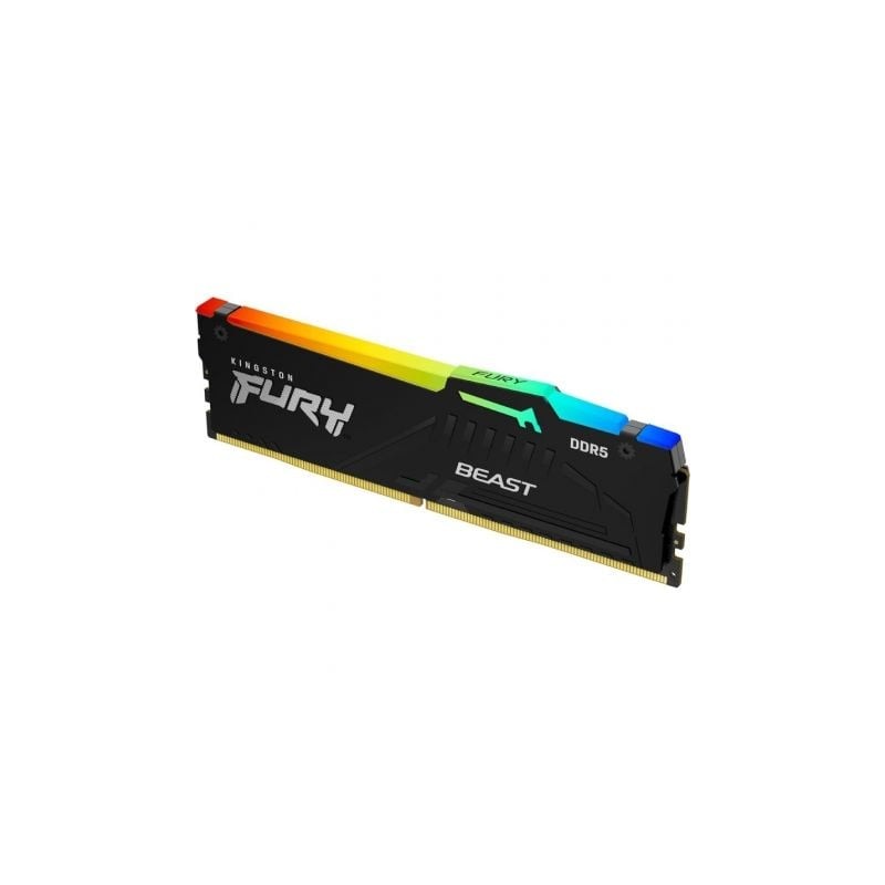 Memoria RAM Kingston FURY Beast RGB 16GB- DDR5- 6000MHz- 1-4V- CL30- DIMM Memoria RAM Kingston FURY Beast RGB 16GB- DDR5- 6000MHz- 1-4V- CL30- DIMM