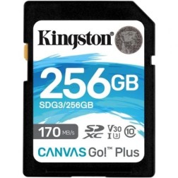 Memoria sdxc 256gb kingston canvas go