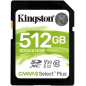 Tarjeta memoria sdxc 512gb kingston canvas