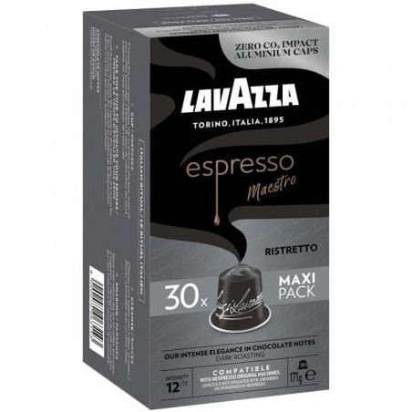 Cápsula Lavazza Espresso Maestro Ristretto para cafeteras Nespresso- Caja de 30