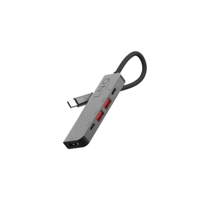 Docking USB Tipo-C Linq LQ48014- 1xUSB Tipo-C- 2xUSB- 1xHDMI 4K- 1xUSB Tipo-C PD- Gris Docking USB Tipo-C Linq LQ48014- 1xUSB Tipo-C- 2xUSB- 1xHDMI 4K- 1xUSB Tipo-C PD- Gris