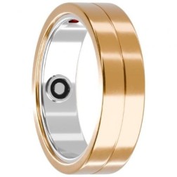 Anillo Inteligente Maxcom MR100 Talla 8-57- Ø18-2mm- Notificaciones- Frecuencia Cardíaca- Oro