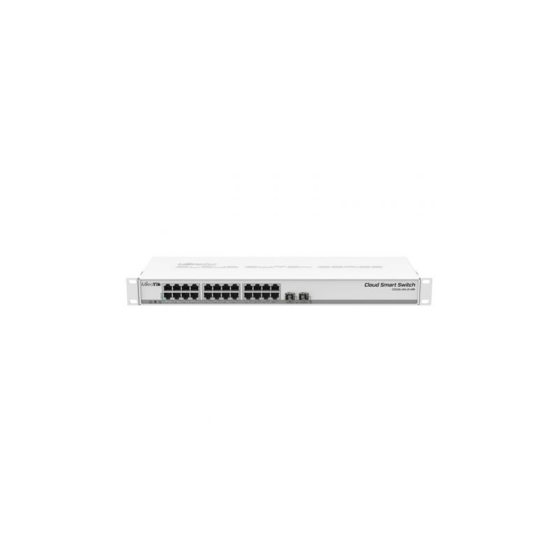 Switch Mikrotik CSS326-24G-2S+RM 26 Puertos- RJ45 10-100-1000- SFP- PoE IN Switch Mikrotik CSS326-24G-2S+RM 26 Puertos- RJ45 10-100-1000- SFP- PoE IN