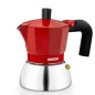 Cafetera Italiana Monix Induction Inox M863109- 9 Tazas- Roja Cafetera Italiana Monix Induction Inox M863109- 9 Tazas- Roja