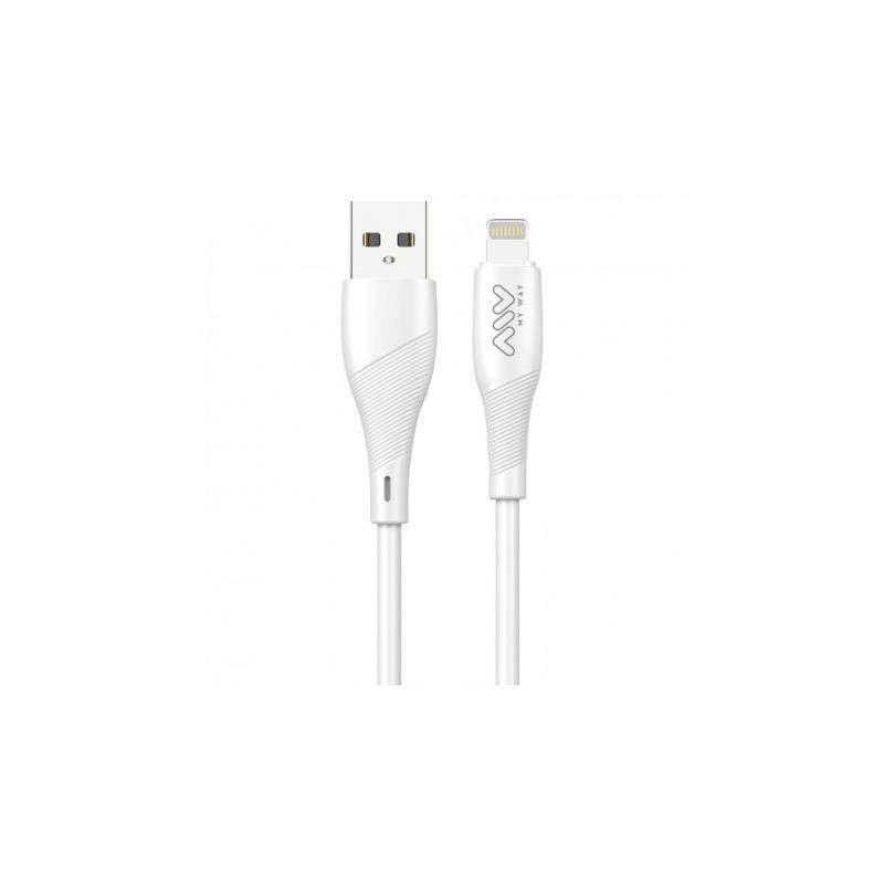 Cable USB 2-0 Lightning Myway MWUSC0021- USB Macho - Lightning Macho- 1m- Blanco Cable USB 2-0 Lightning Myway MWUSC0021- USB Macho - Lightning Macho- 1m- Blanco